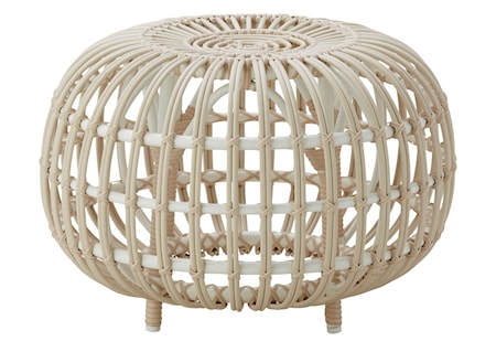 Alu rattan ottoman Ø65