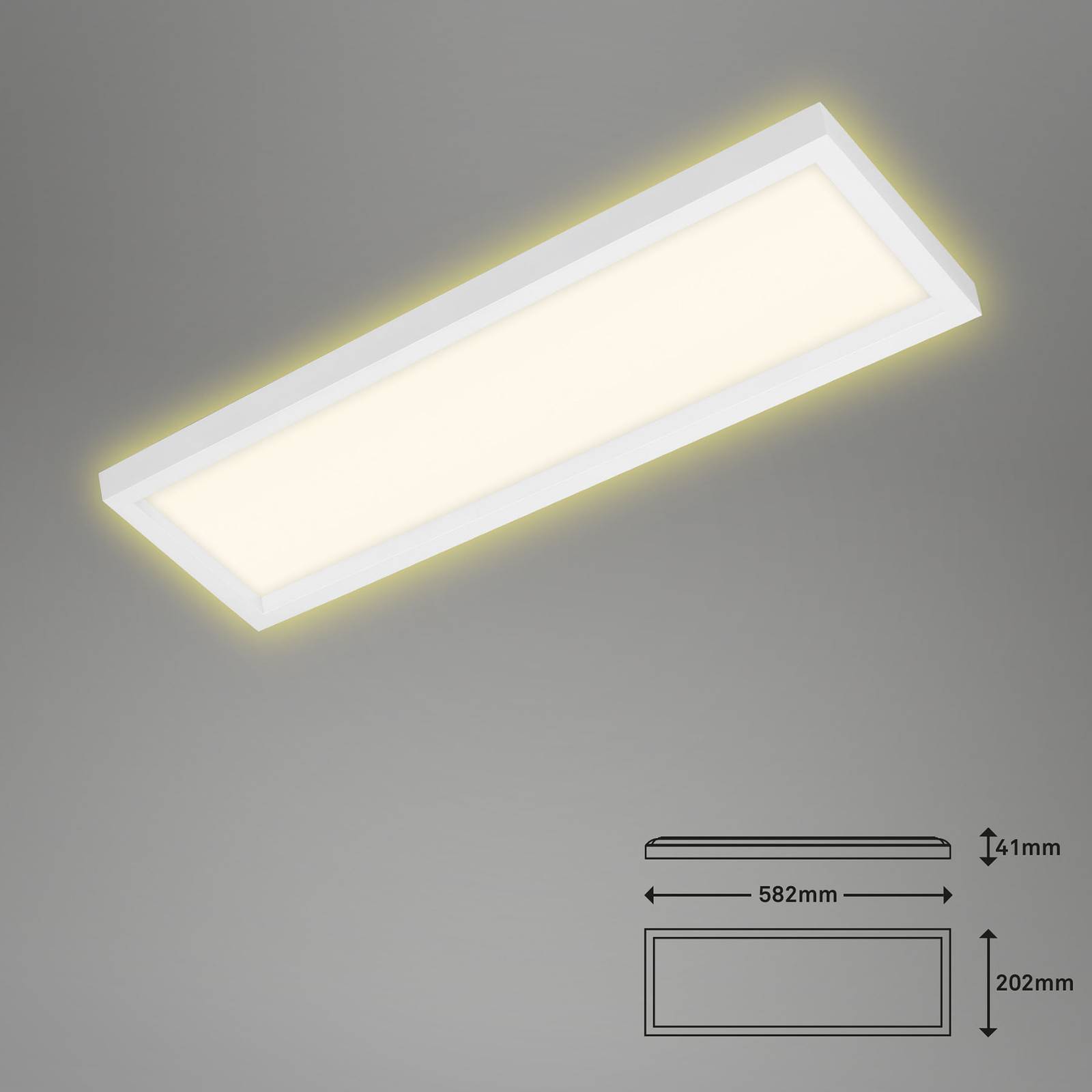 LED-taklampa 7365, 58 x 20 cm, vit