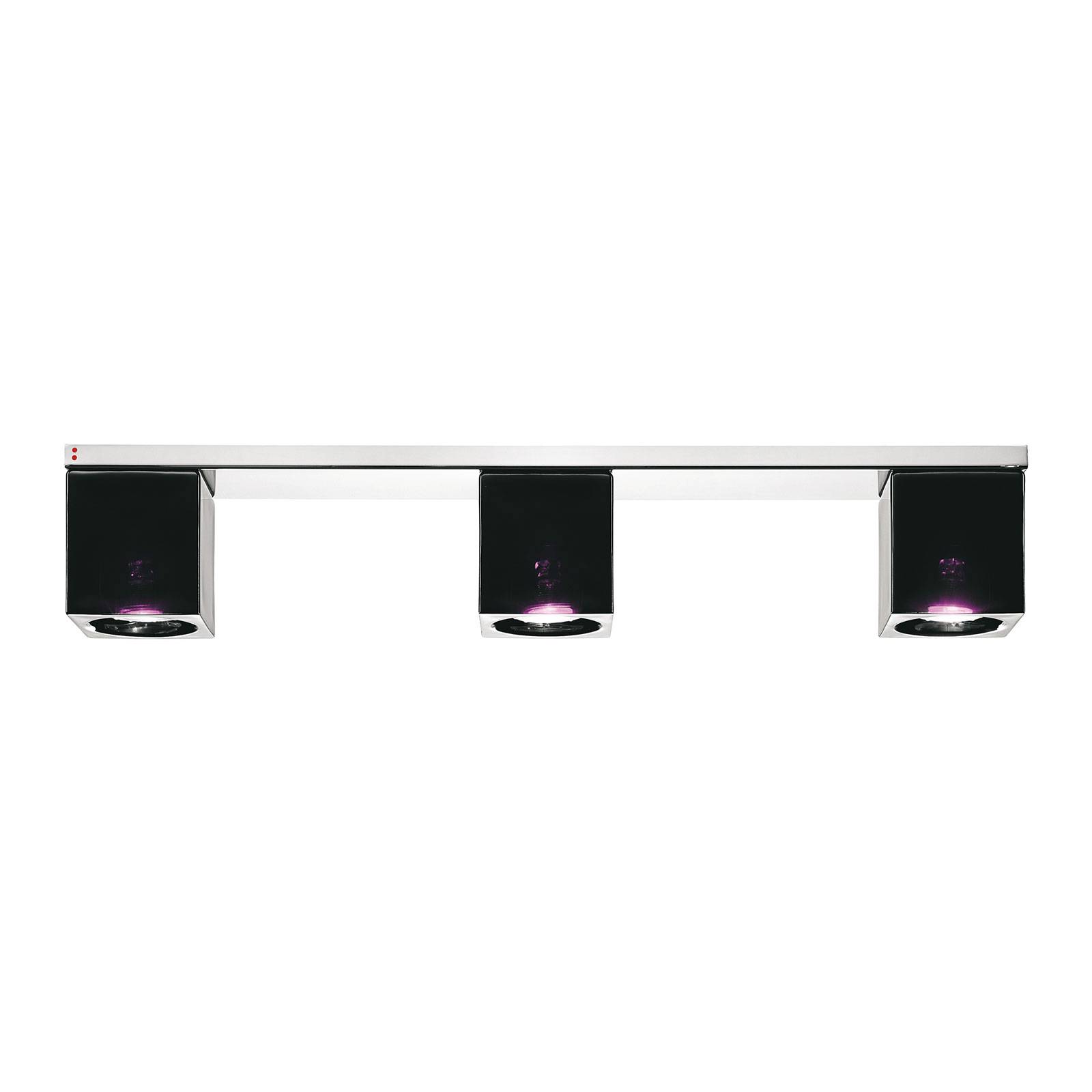 Fabbian Cubetto taklampa 3 lampor GU10 svart