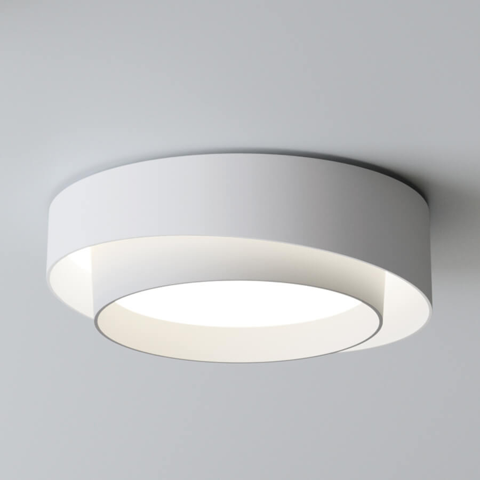 Vit LED-designertaklampa Centric
