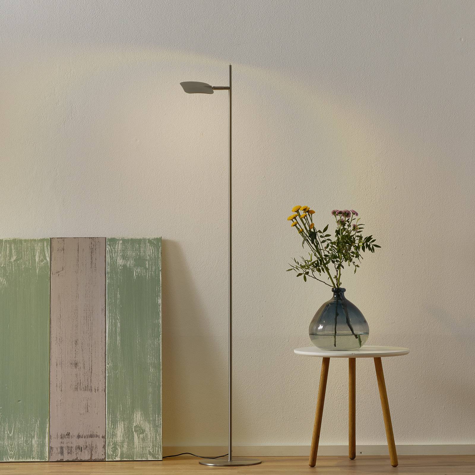 LED-golvlampa Raggio, 1 lampa, stålfärg