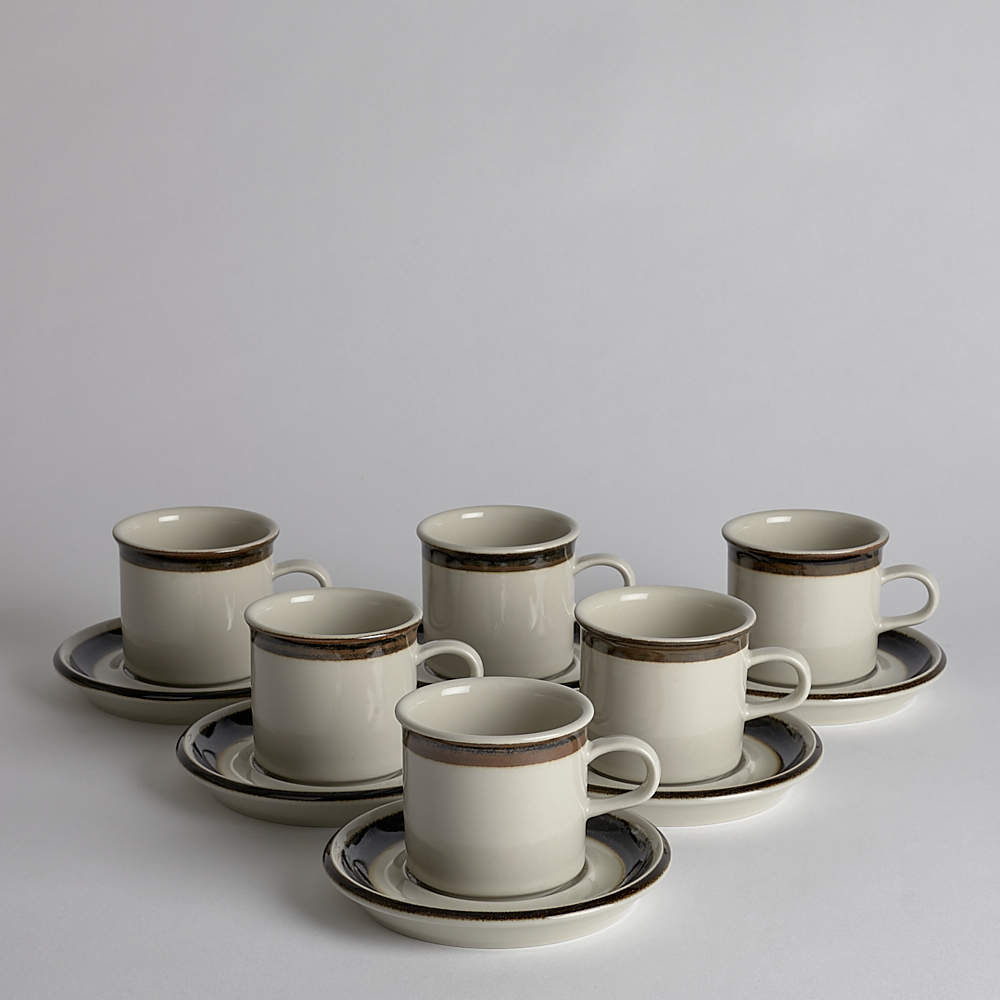 Vintage - SÅLD Kaffekoppar med Fat 8 st