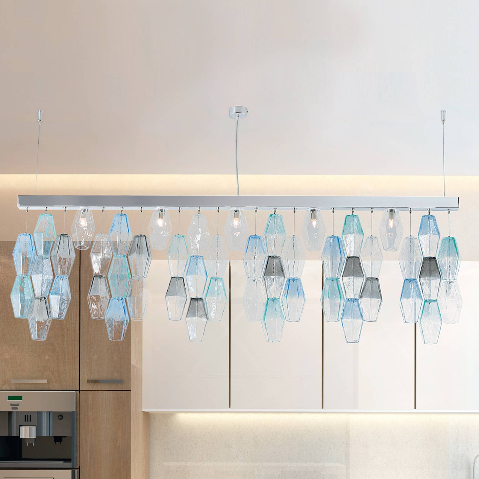 Hänglampa Glace med Muranoglasskärmar