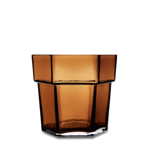 Kruka Glas Hexagon 18cm Rost