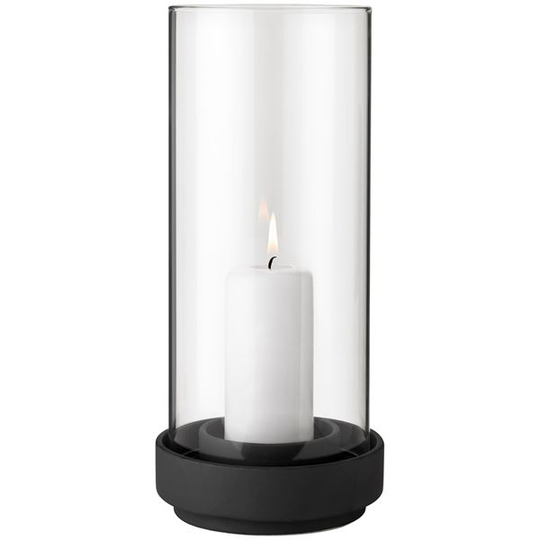 Stelton - Hurricane Lykta 28,5 cm Svart/Klar