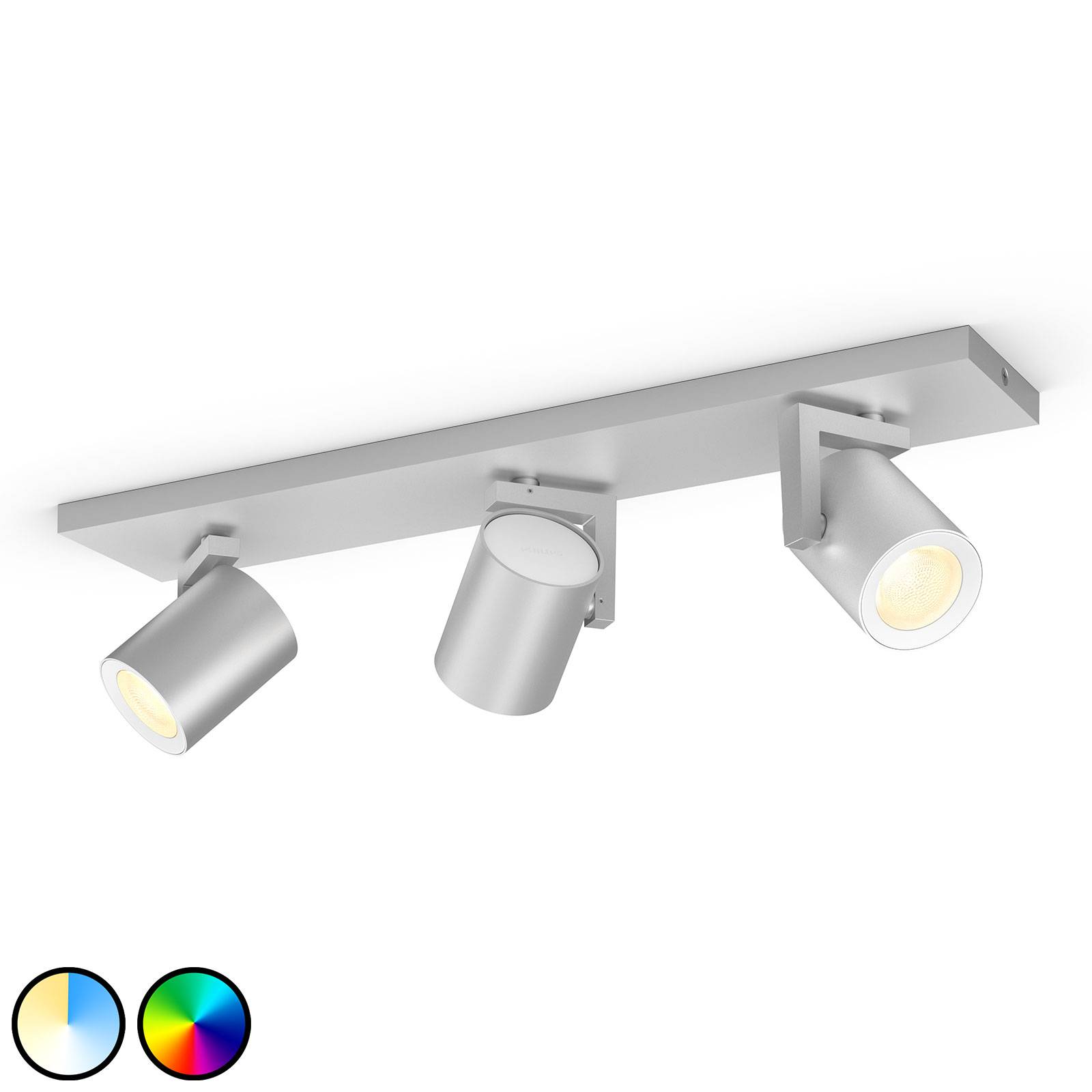 Philips Hue Argenta LED-spotlight, 3 lampor, alu