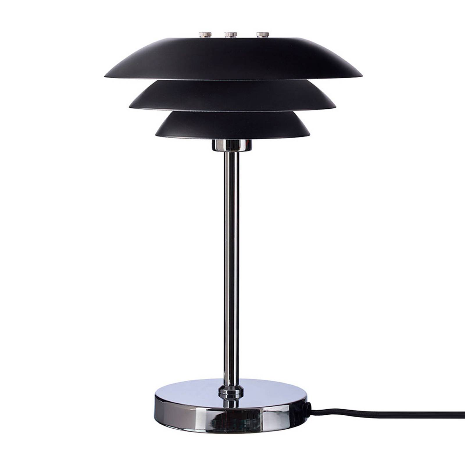 Dyberg Larsen DL20 bordslampa, Ø 20 cm, svart
