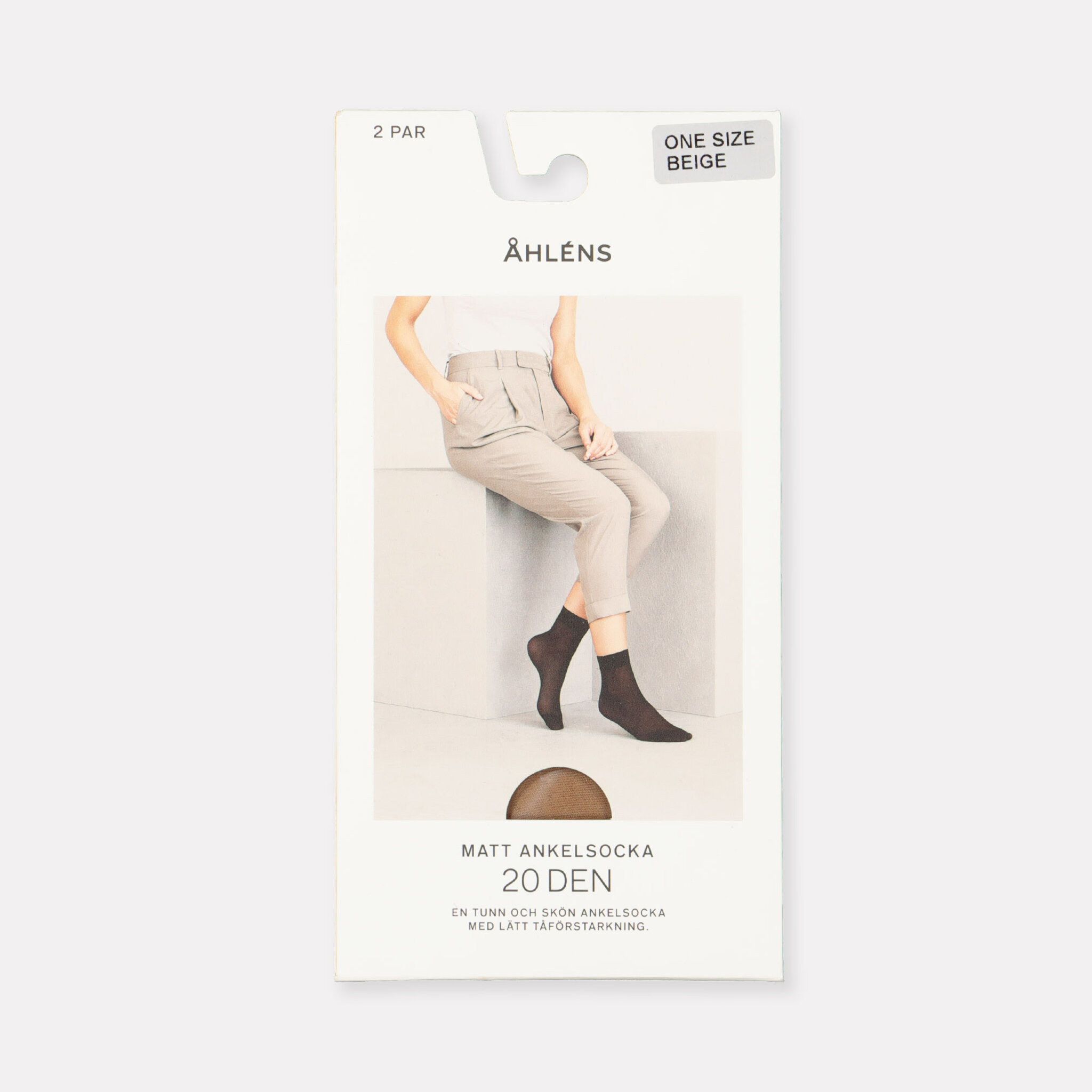 Ankelsocka 20 den, 2-pack