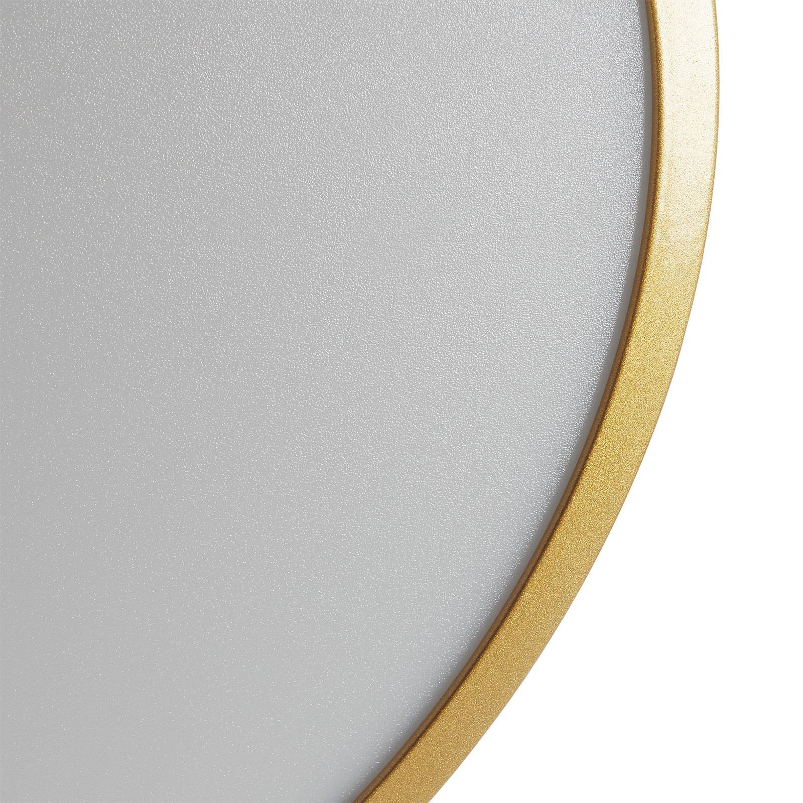 LED-taklampa Vika, rund, matt guld, Ø 30 cm