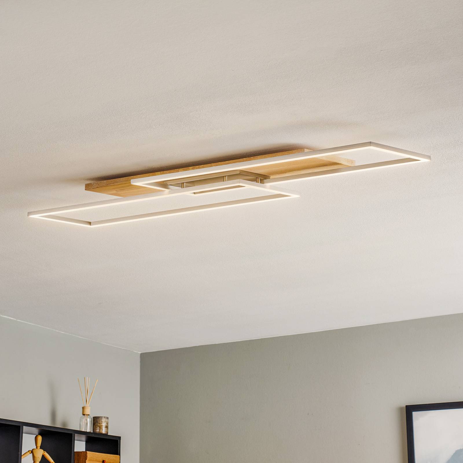 LED-taklampa Panama XL, kalkbehandlad ek