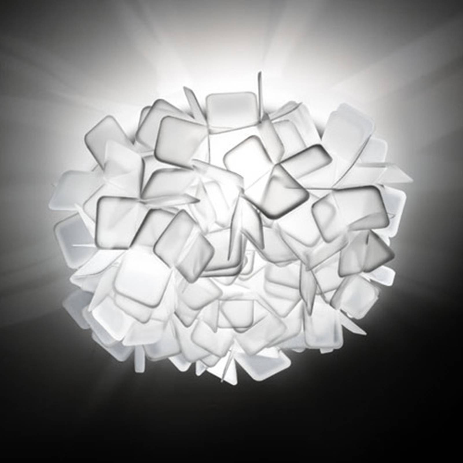 Ovanlig vägglampa Clizia, vit