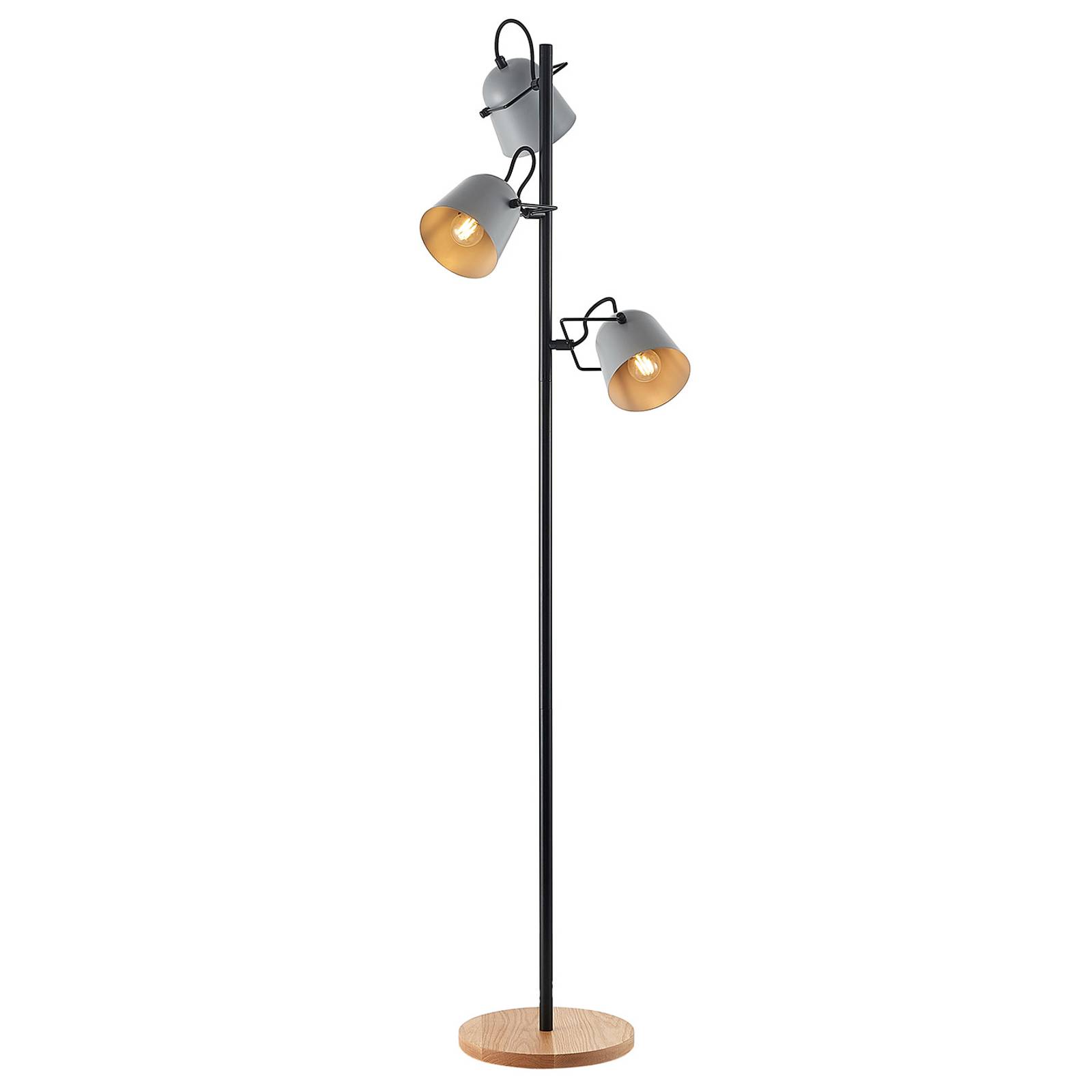 Lindby Adalin golvlampa, grå