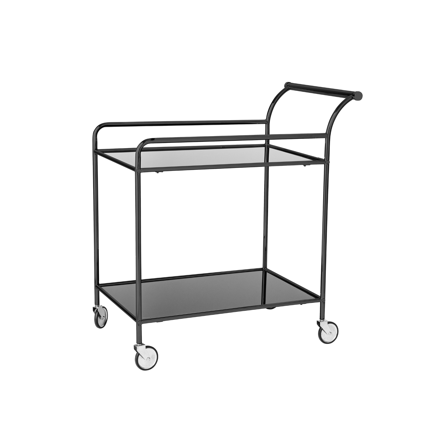 Drinkvagn FINE svart metall glas, Bloomingville