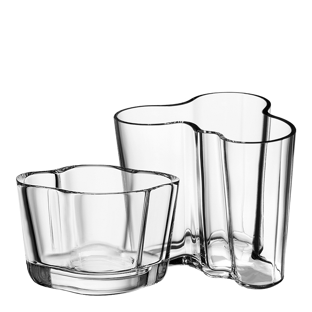 Iittala - Alvar Aalto Collection Set Vas 9,5 cm + Ljuslykta 6 cm Klar