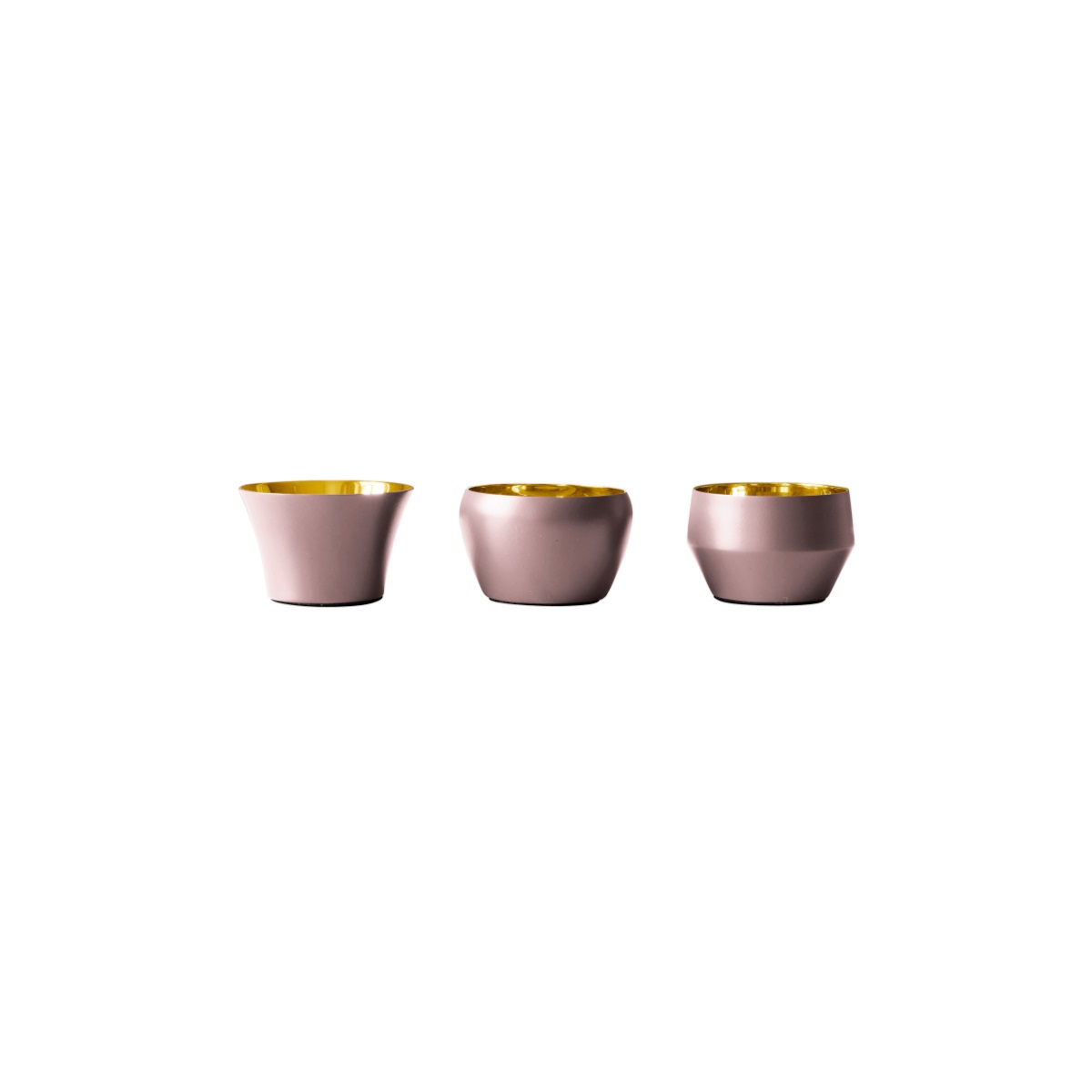 Ljuslykta Kin DUSTY PINK, 3-set mässing, Skultuna