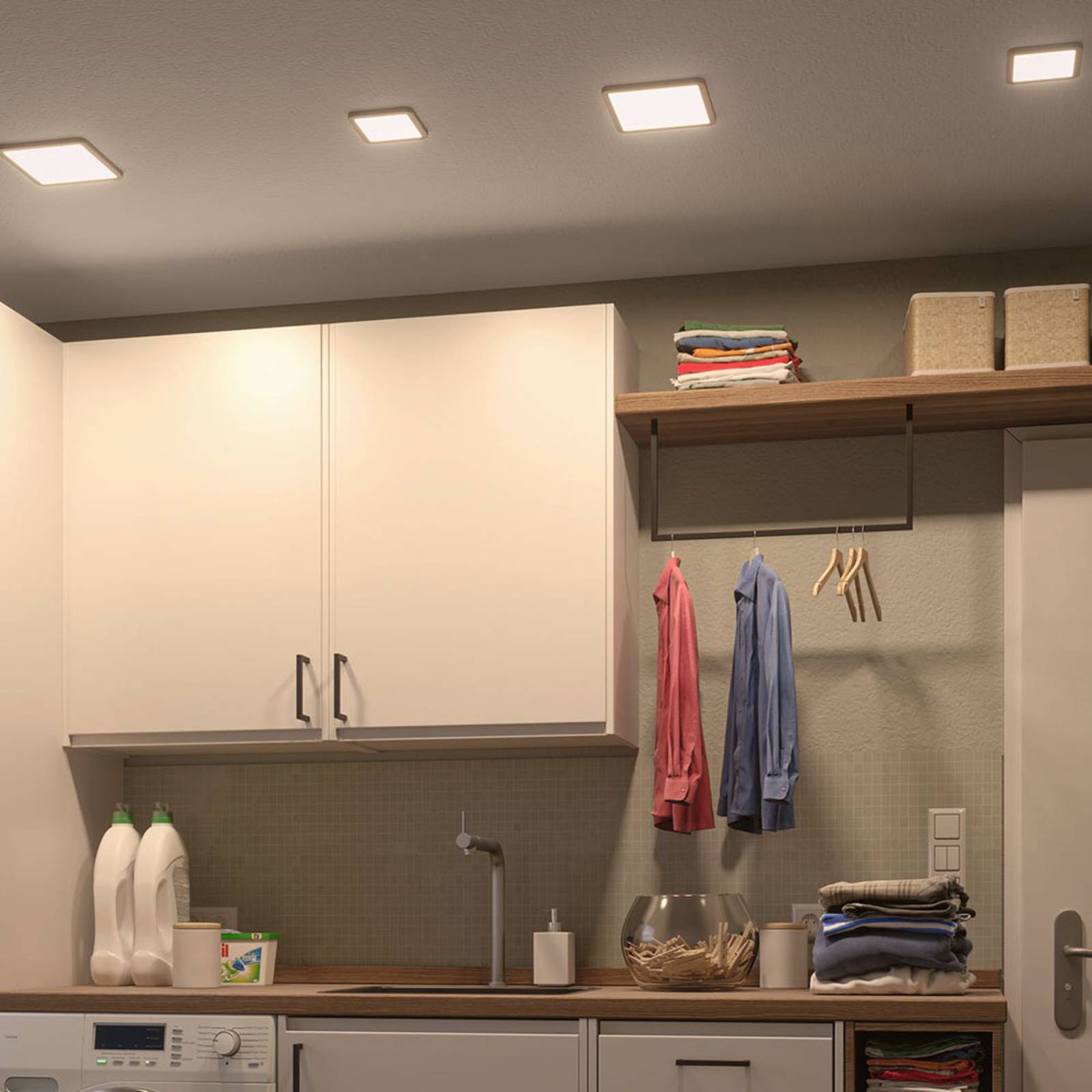 Paulmann LED-panel Areo 3 000 K kantig 11,8 cm vit