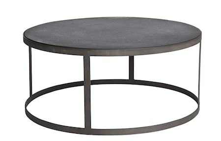 Soffbord Low Svart Järn/Sten 36x82 cm