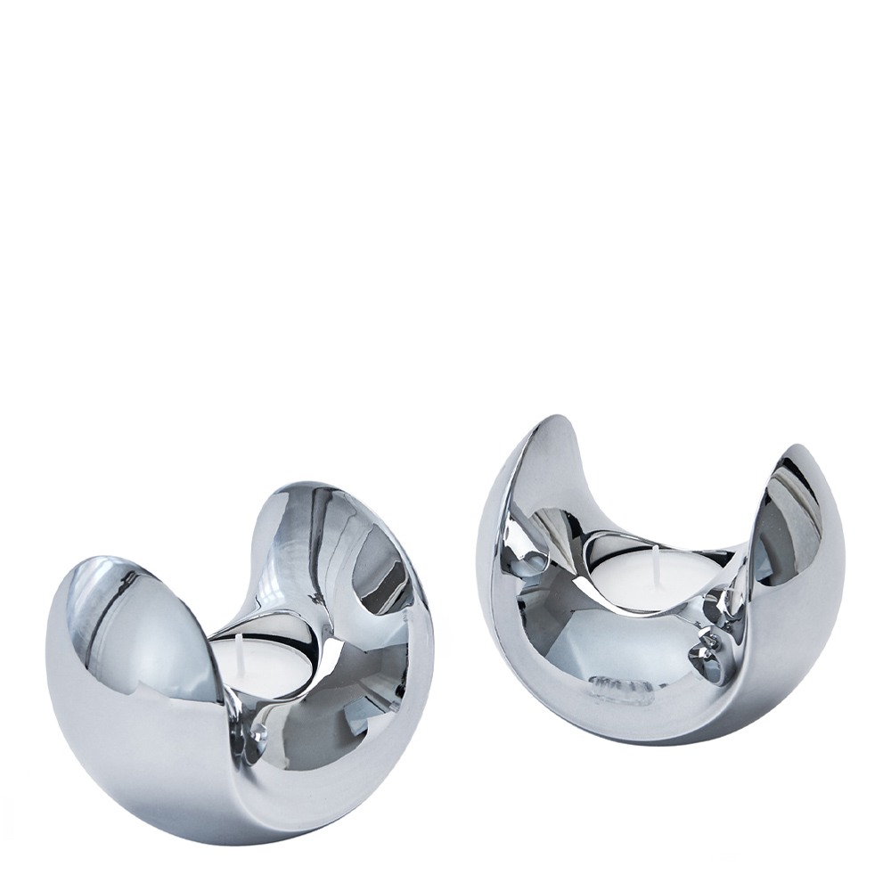 Morsö - Fireball Ljushållare 2-pack Silver