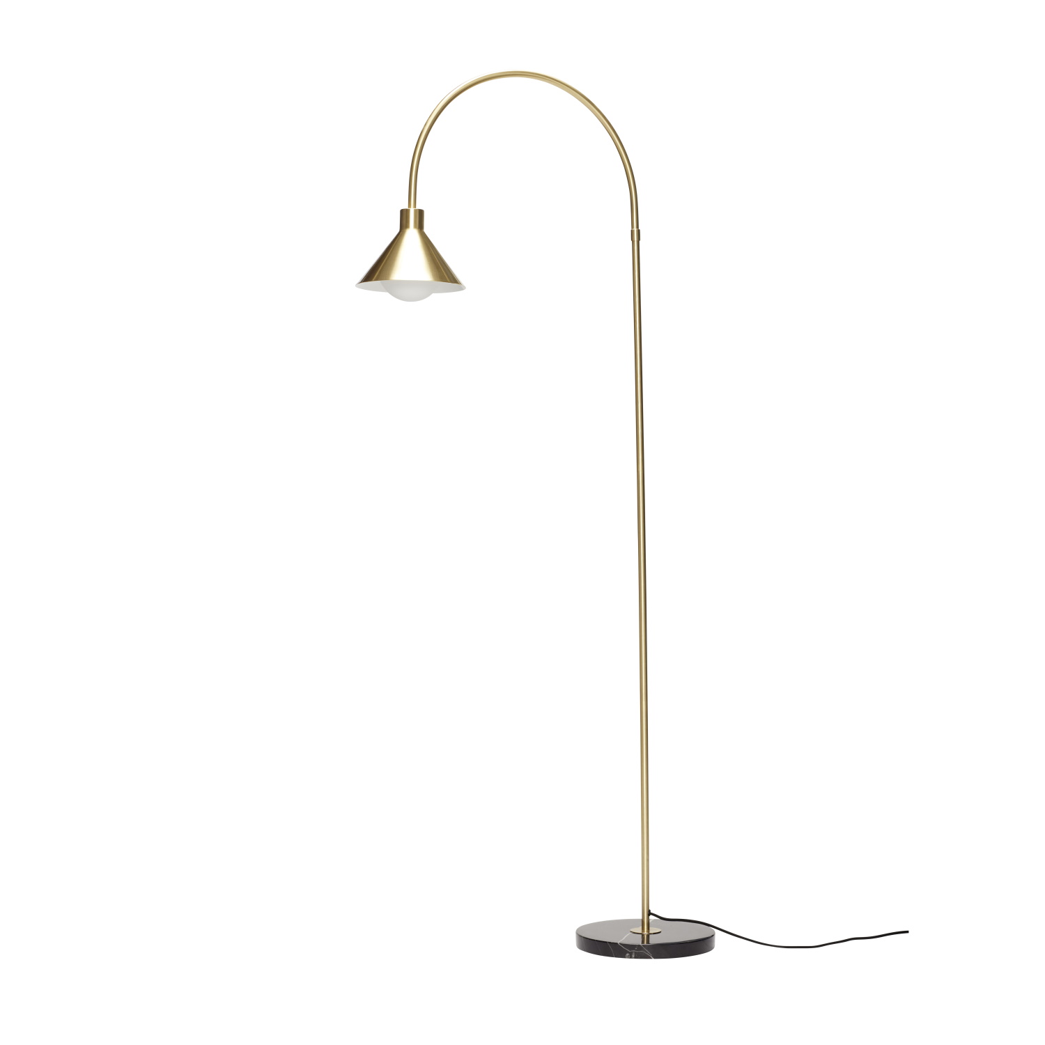 Golvlampa mässing/ marmor, Hubsch