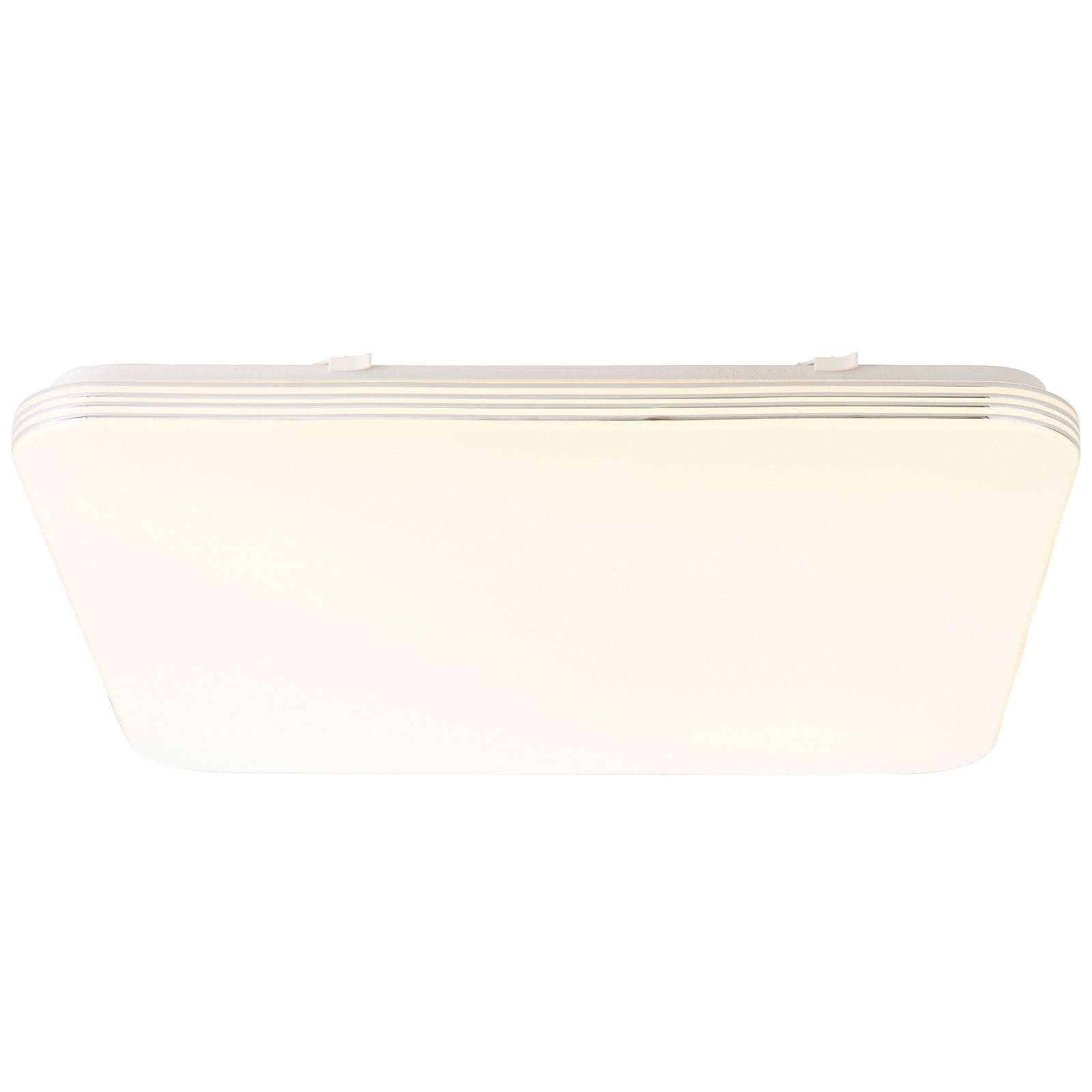 LED-taklampa Ariella i vitt/krom, 54 x 54 cm