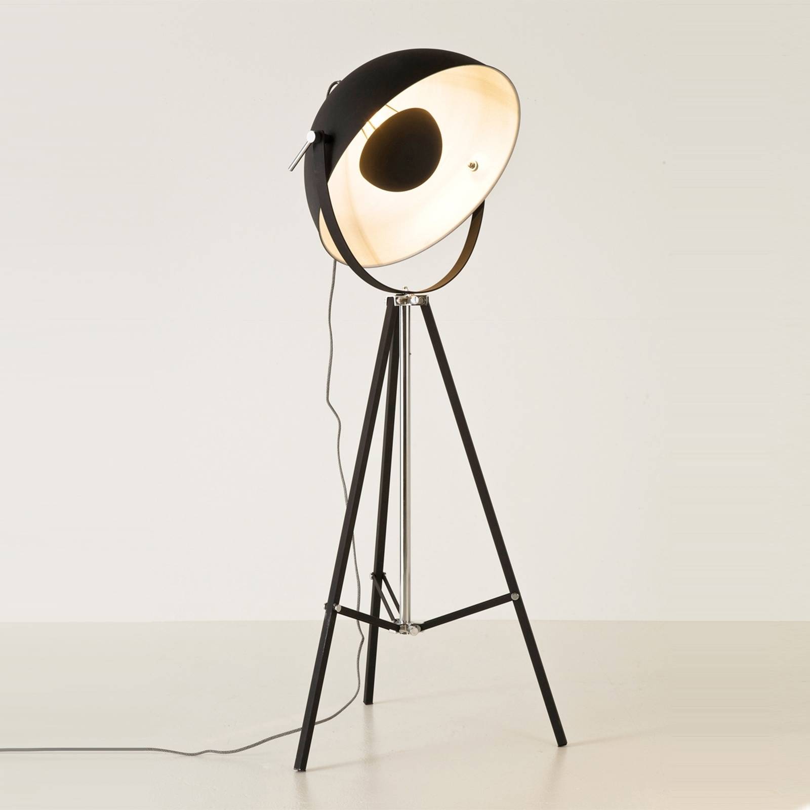 Indirekt lysande golvlampa BOWL, svart