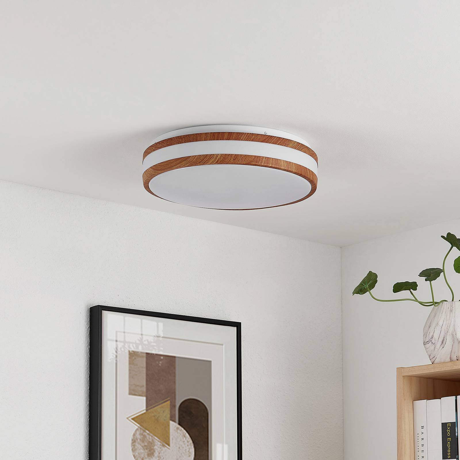 Lindby Viljami LED-taklampa, rund, 34,5 cm