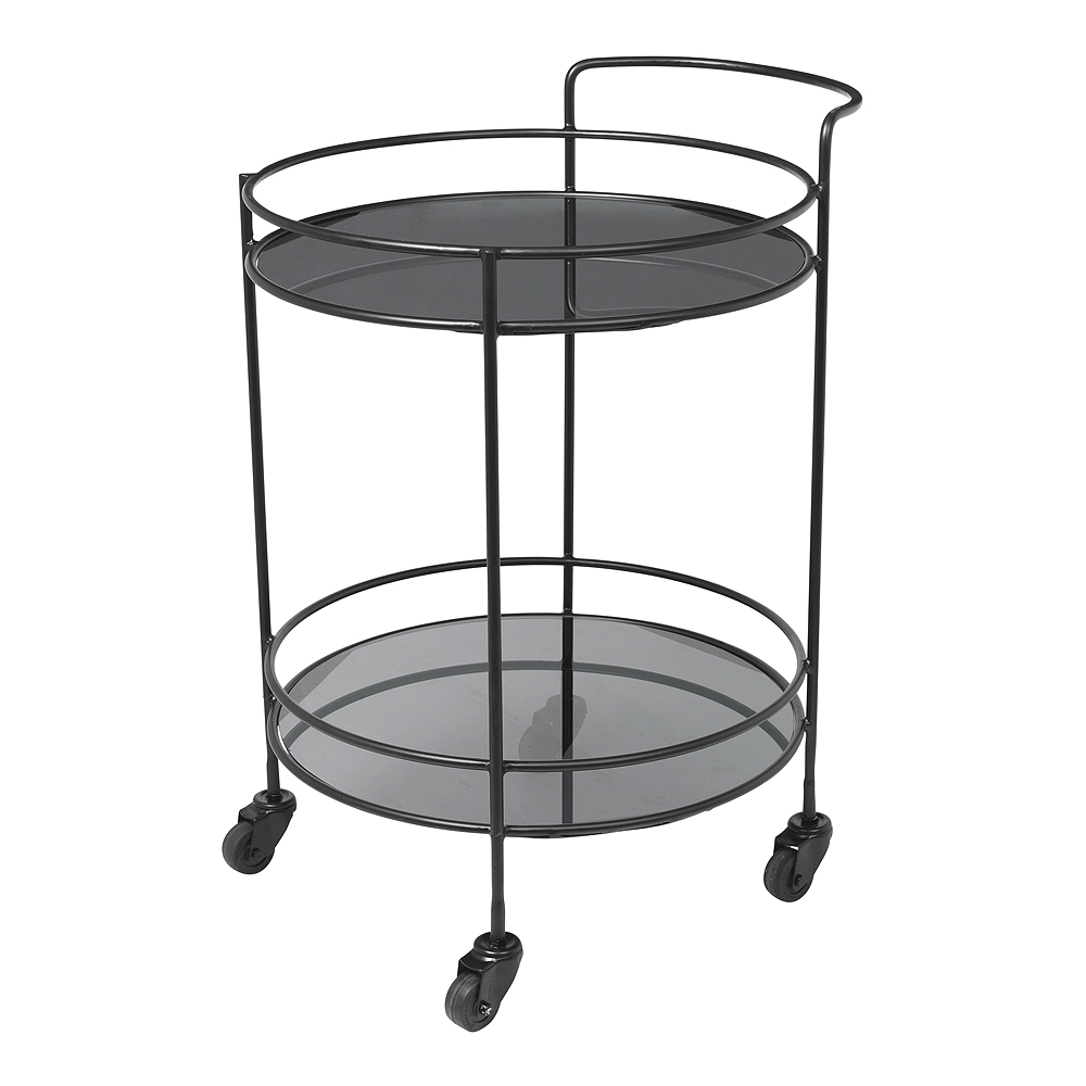Broste Copenhagen - Roger Serveringsvagn Svart/Glas Svart