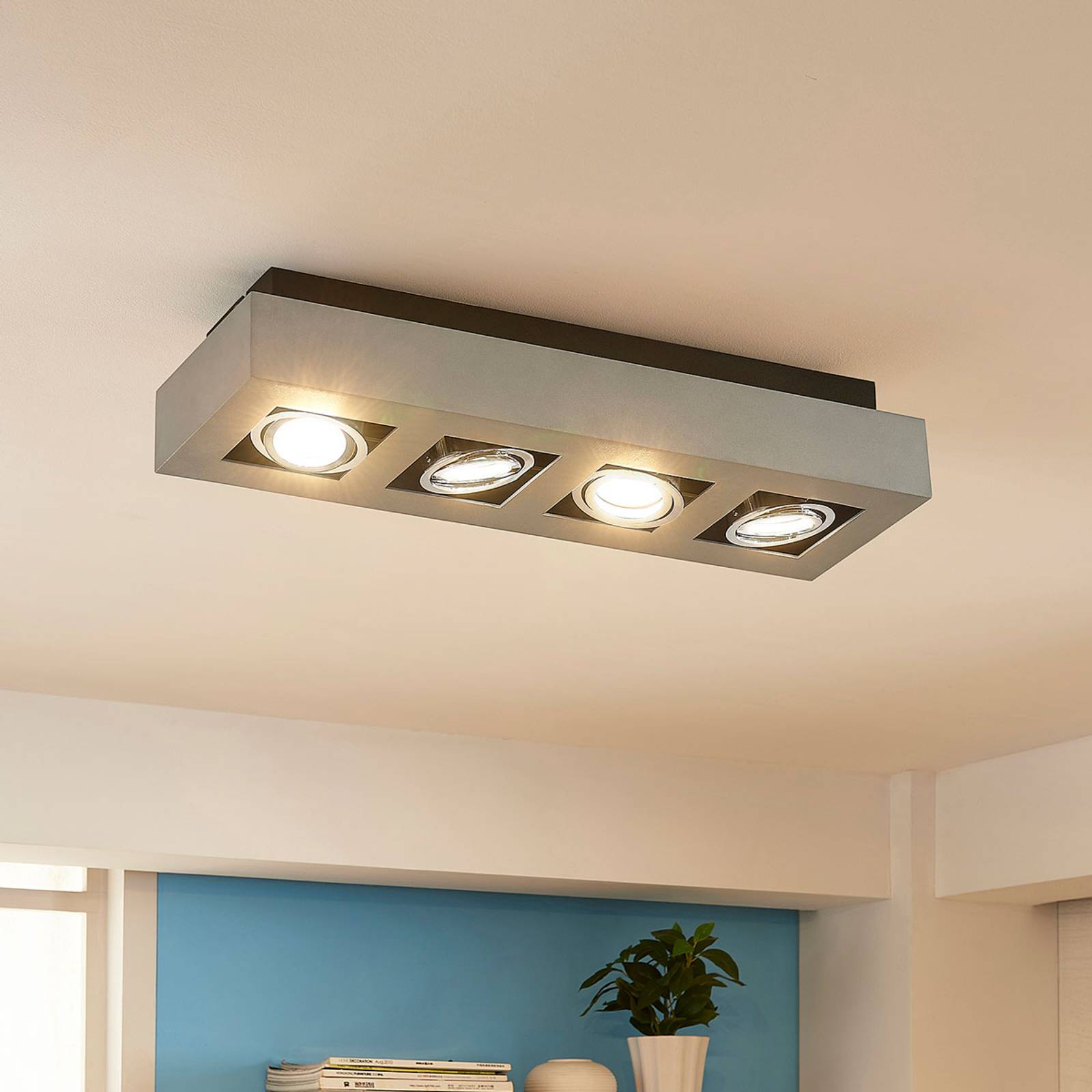 LED-taklampa Vince, 4 lampor