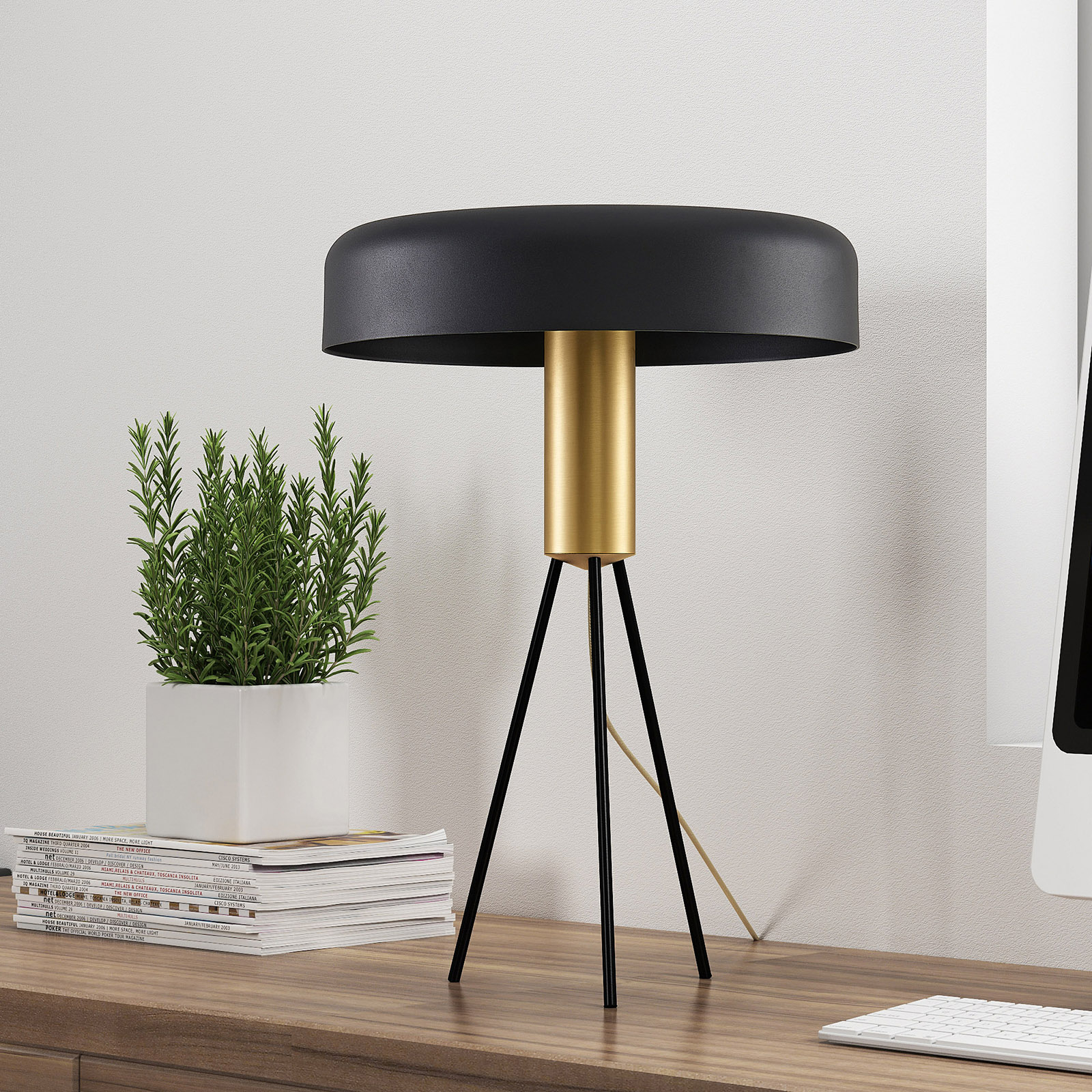 Lucande Filoreta bordslampa i svart
