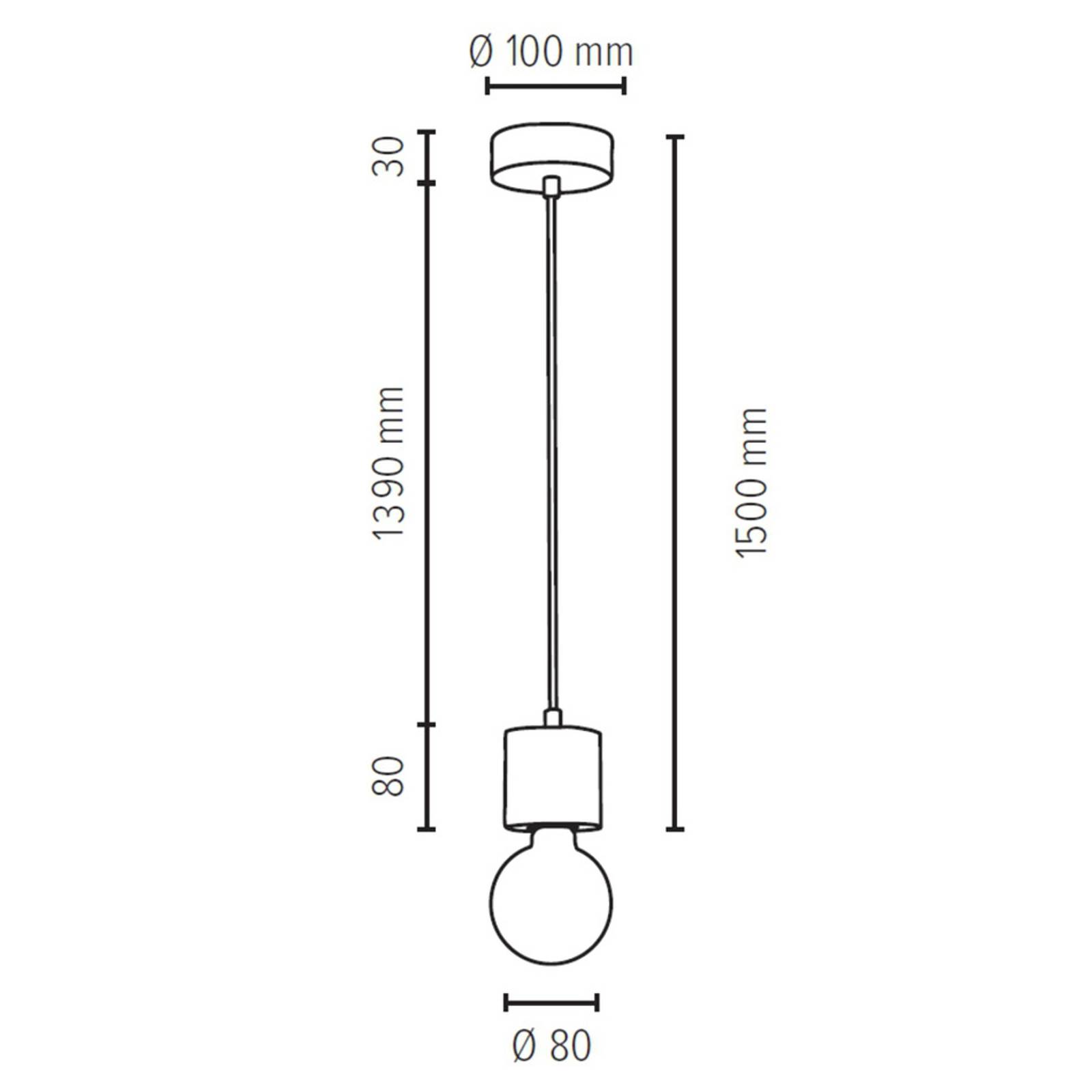 Envolight Terra hänglampa, tall hell, 1 lampa