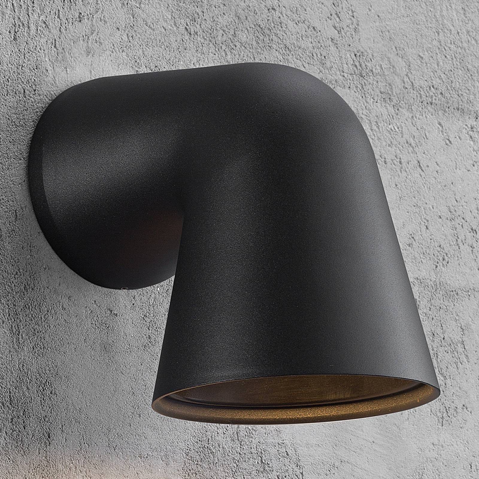 Modern utomhusvägglampa Front i svart