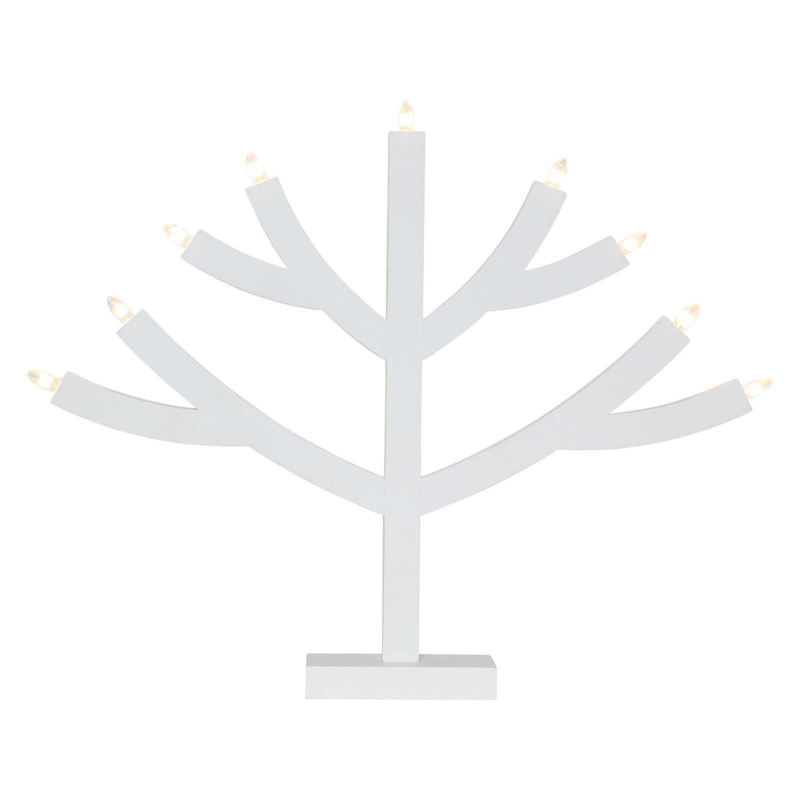 Ljusstake Grene, 9 lampor, vit