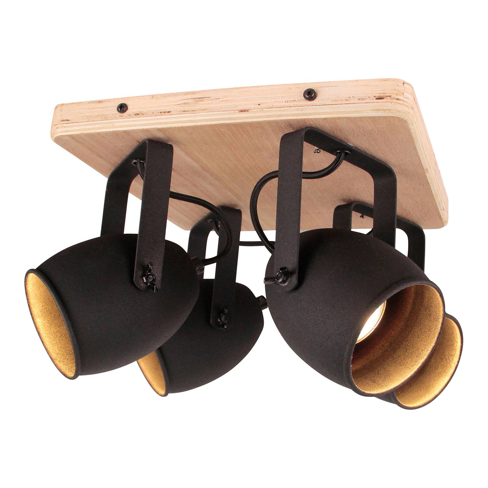 Taklampa Crowton, 4 lampor