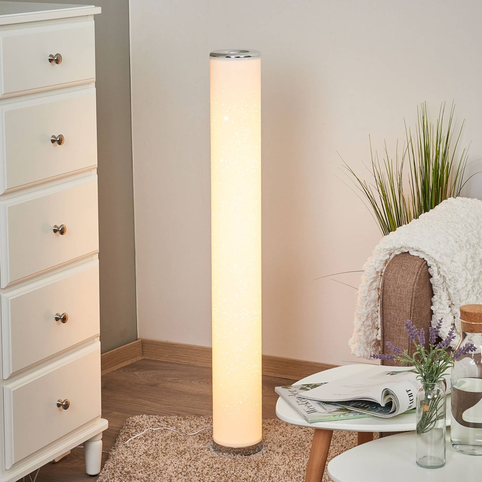 Ecris – LED-golvlampa med glittereffekt