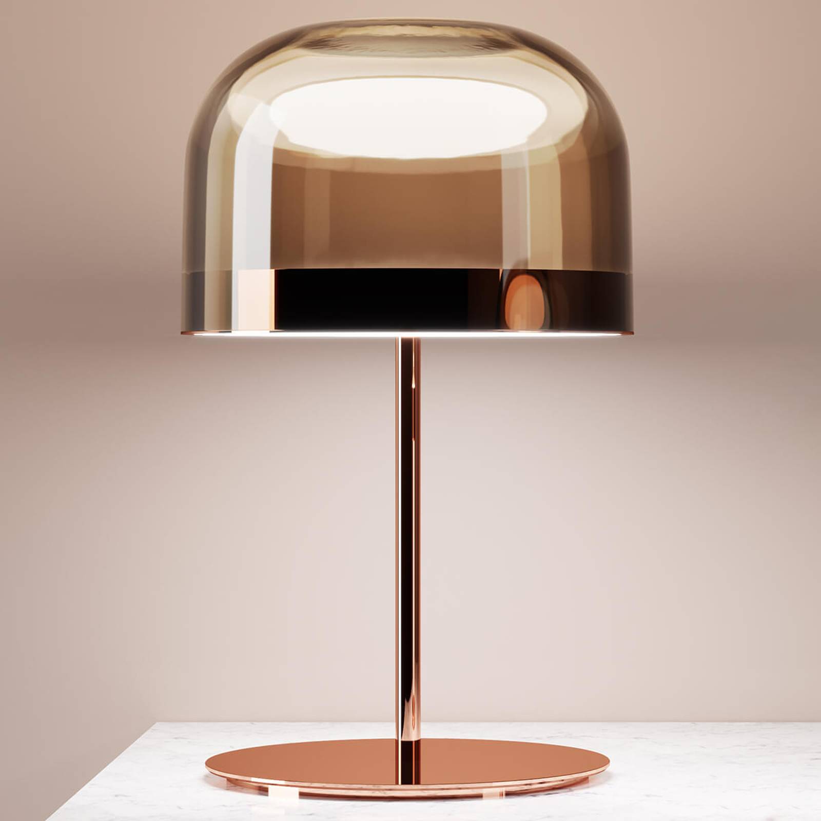 LED-bordslampa Equatore i koppar, 60 cm