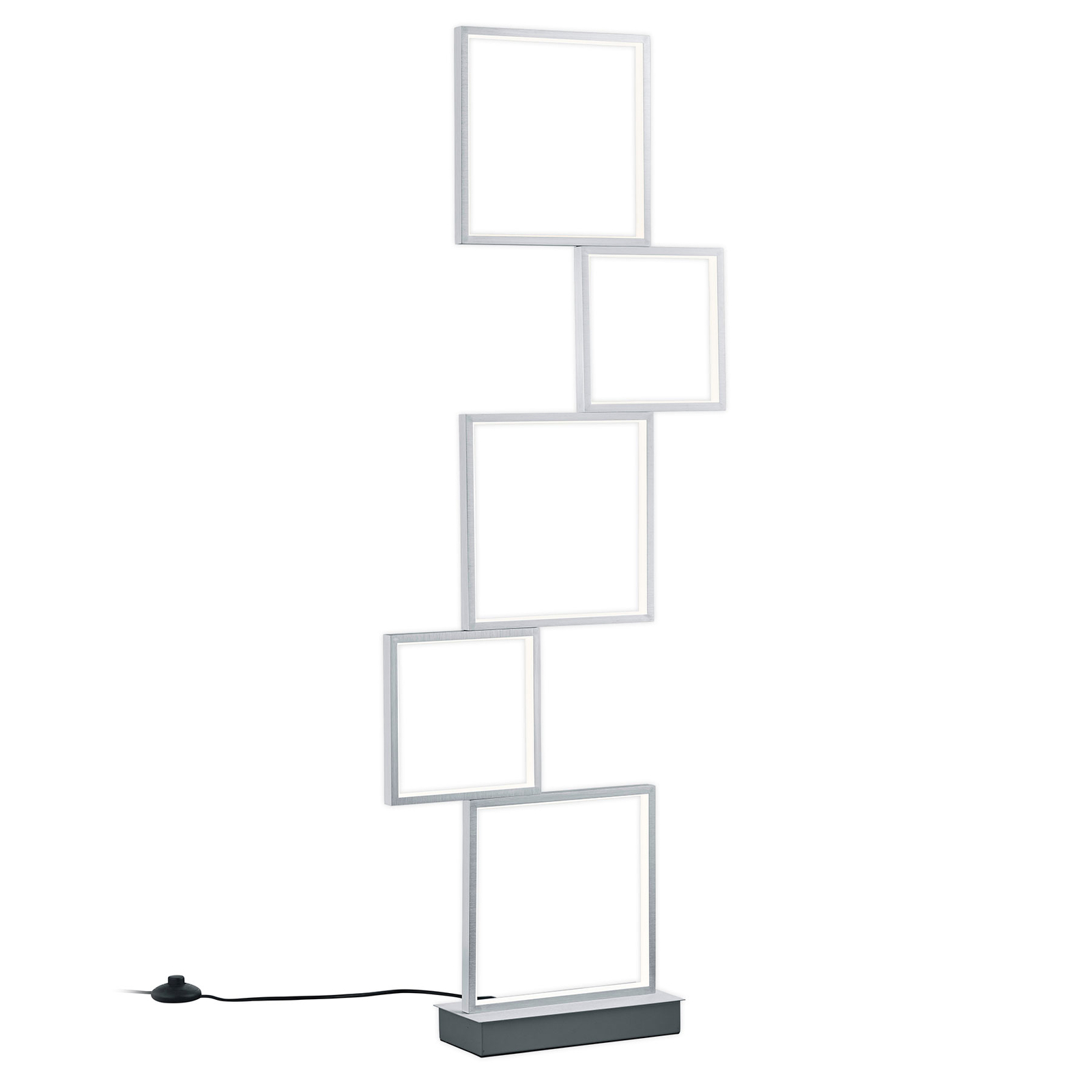 LED-golvlampa Sorrento, borstat aluminium