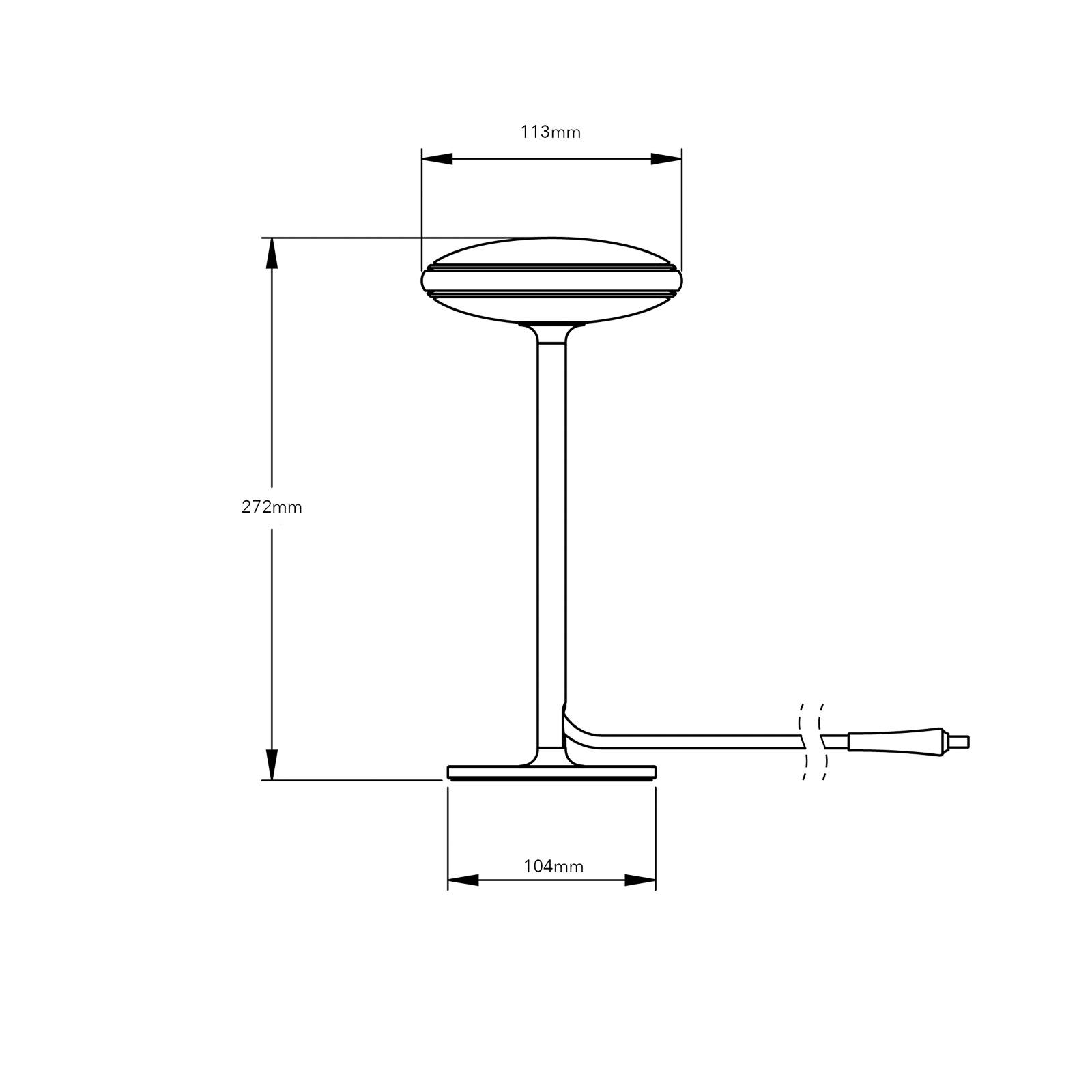 Shade ØS1 bordslampa ringar svart fot vit Node