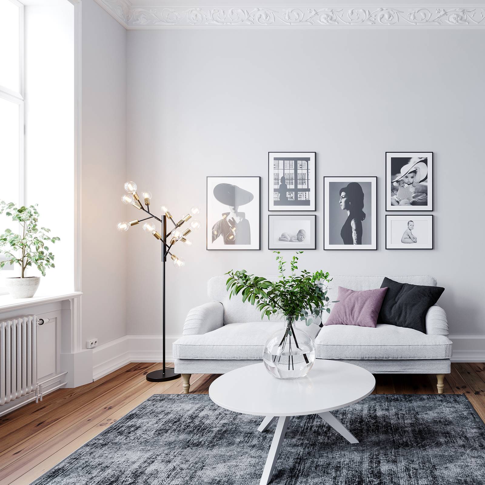 By Rydéns Heroes golvlampa med 12 uttag
