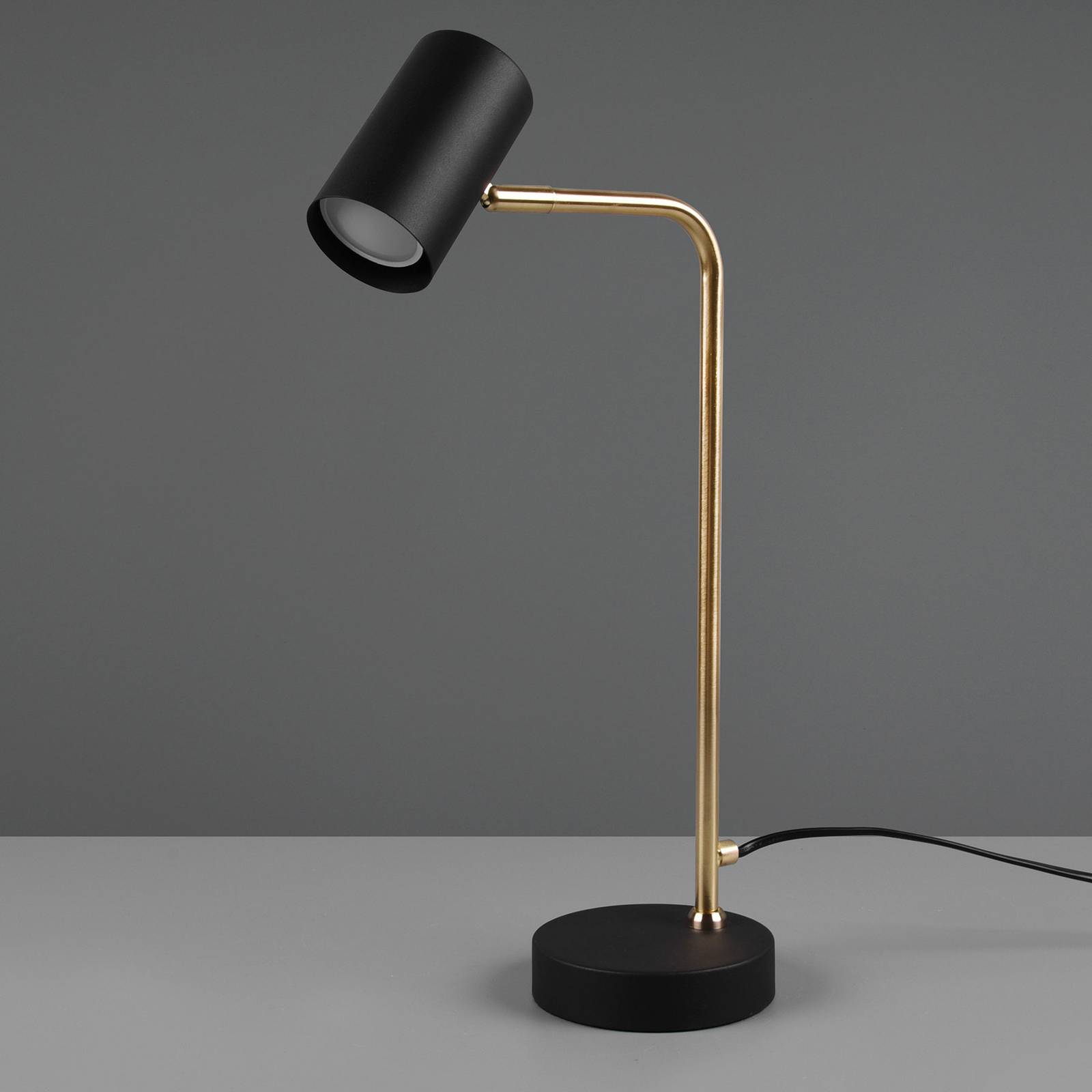 Bordslampa Marley, mässing matt/svart matt