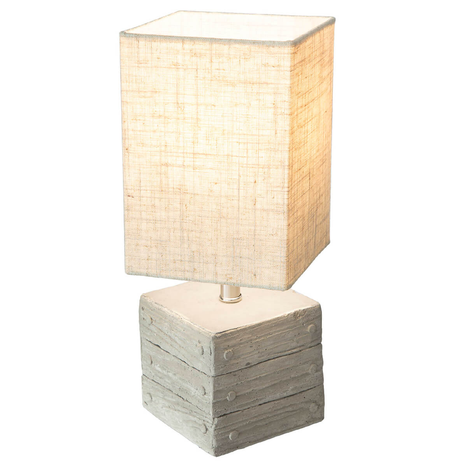 Bordslampa Lisco lådformad betongfot