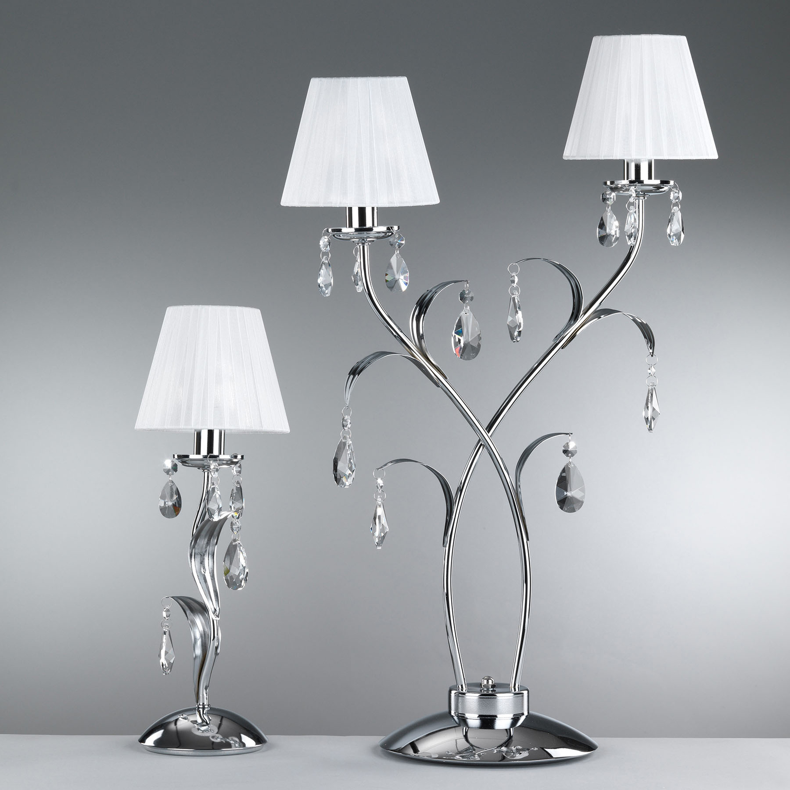 Bordslampa Jacqueline, 1 lampa, vit
