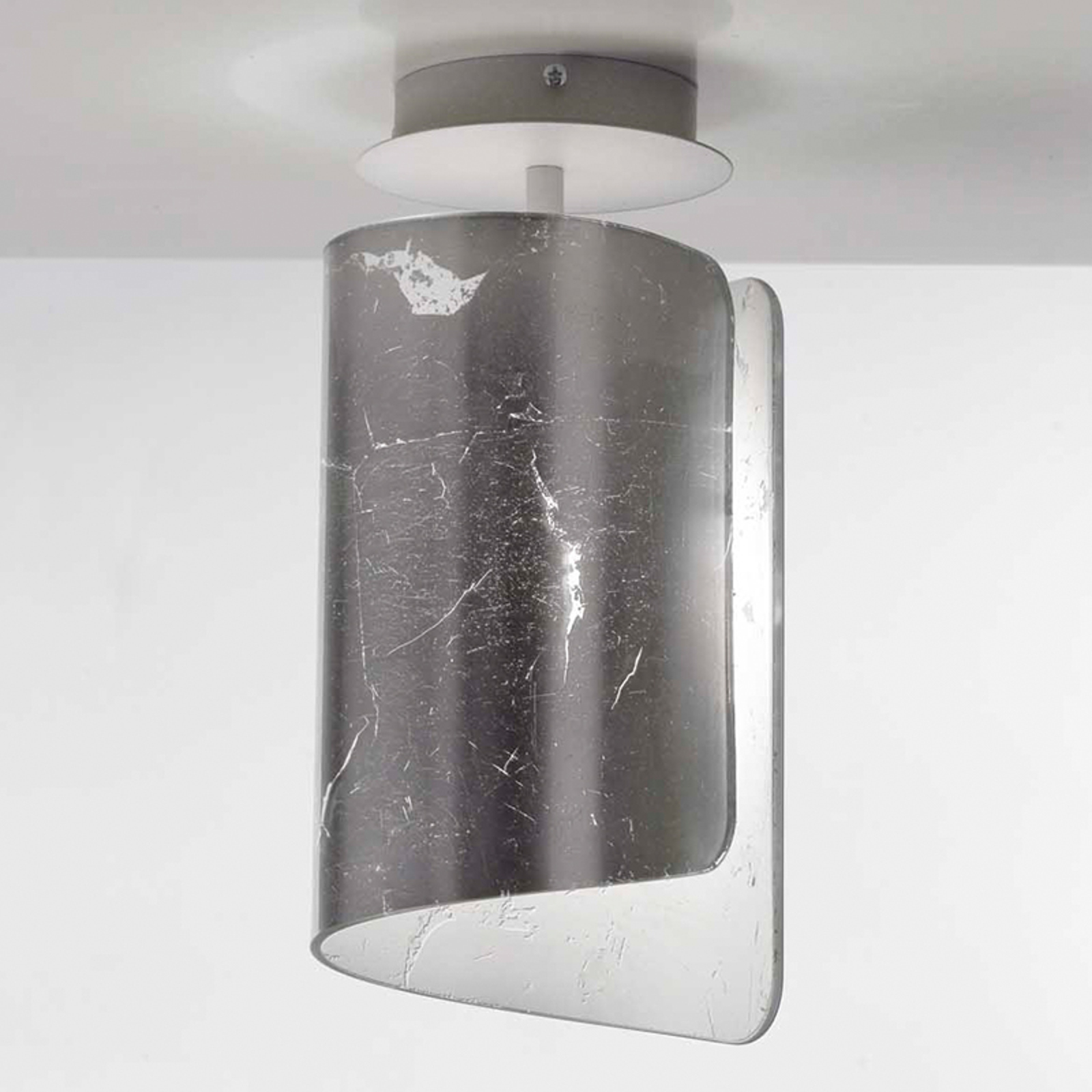Silverfärgad, drömlik taklampa Papiro