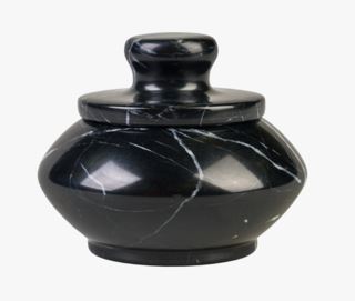 Marble förvaringsburk svart