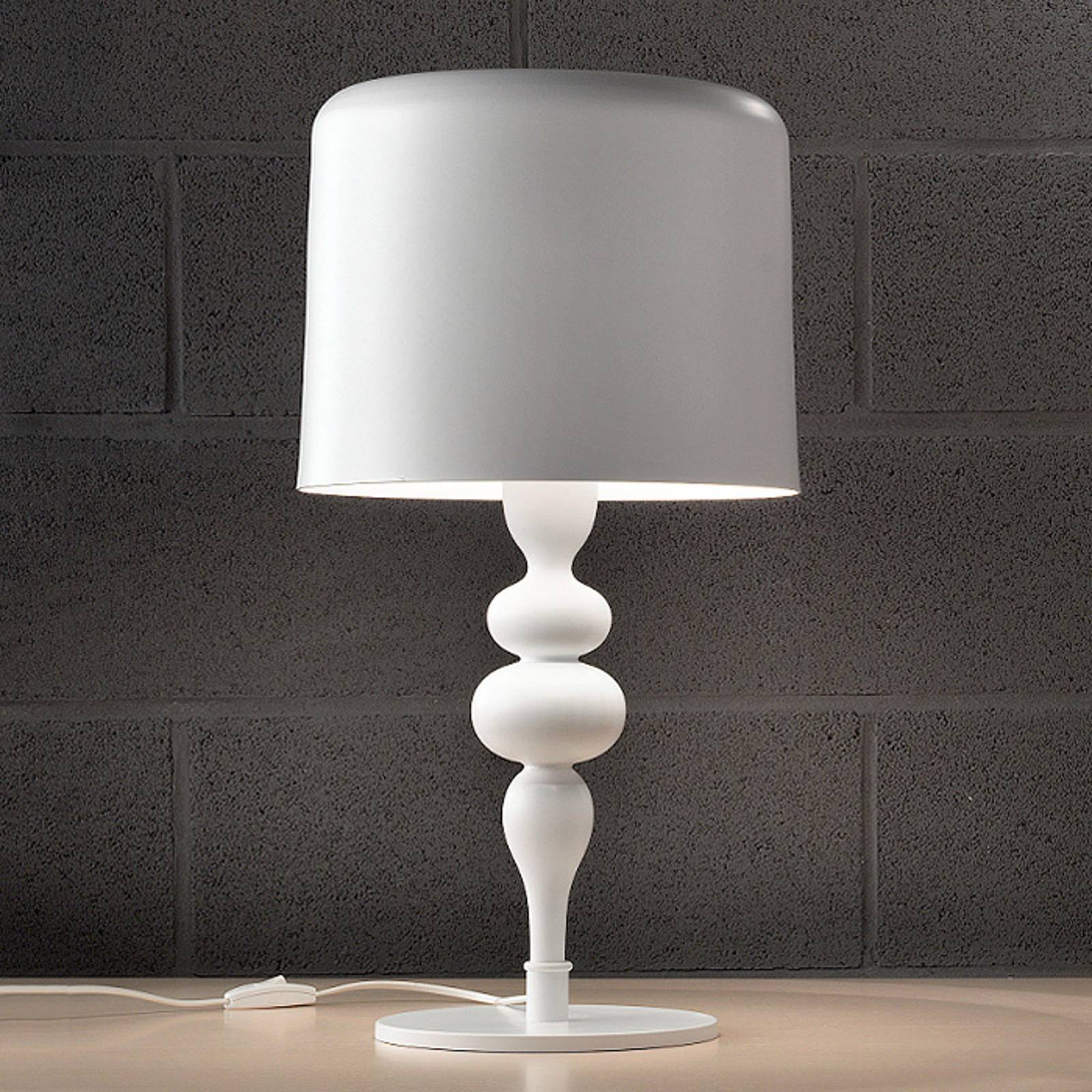 Bordslampa Eva TL3+1G 75 cm, vit