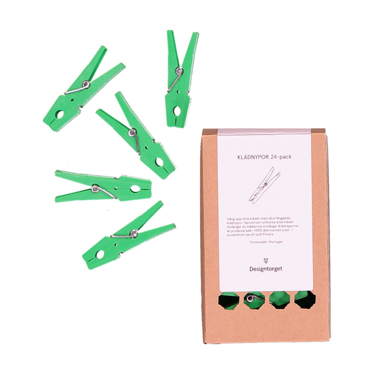 Designtorget Klädnypor 24-pack Grön