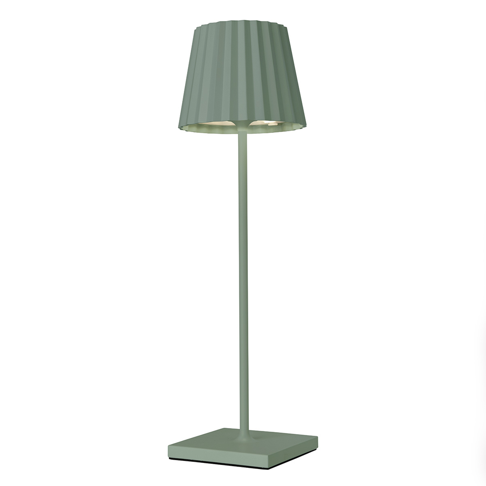 LED-bordslampa Troll för utomhusbruk, grön