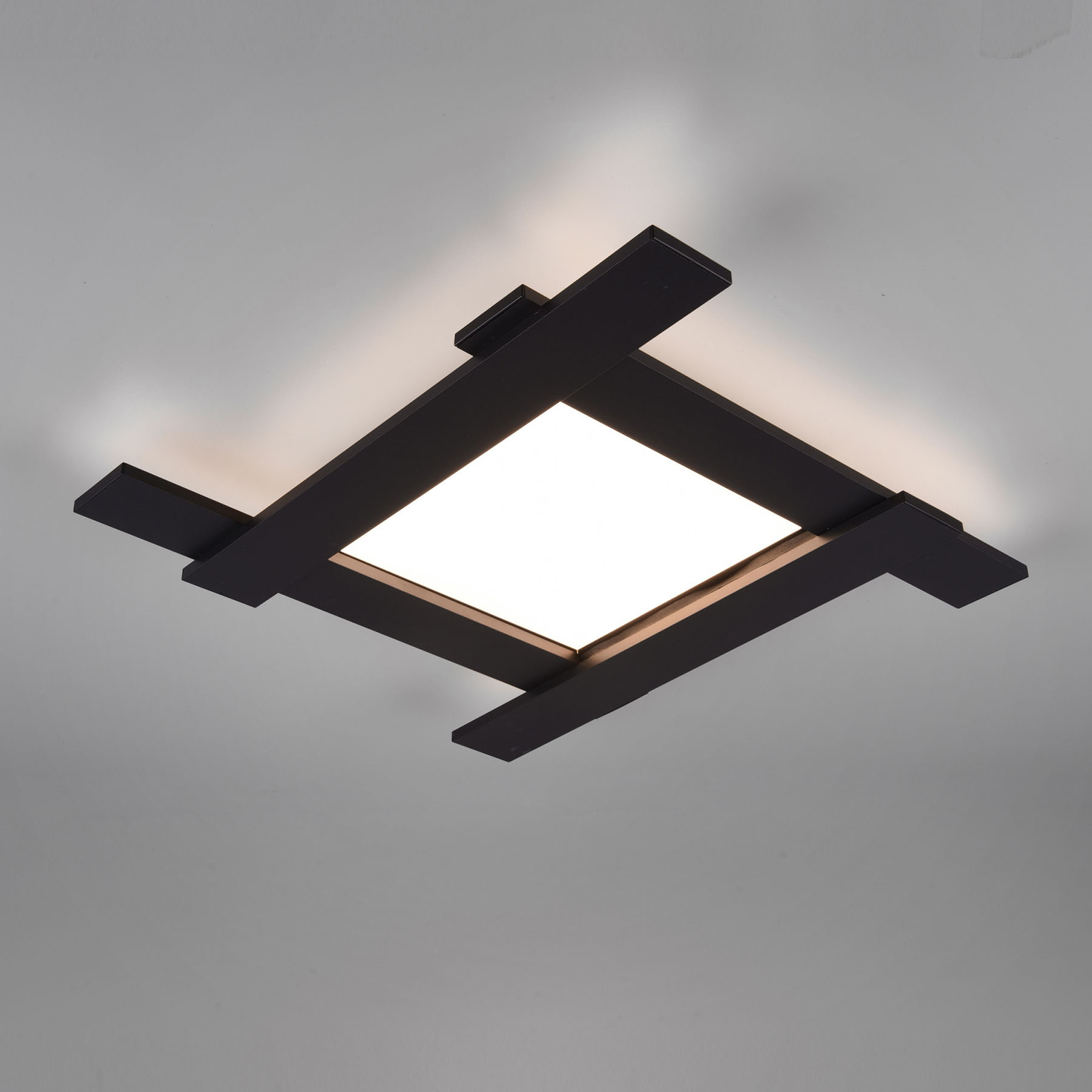 LED-taklampa Belfast, direkt/indirekt svart