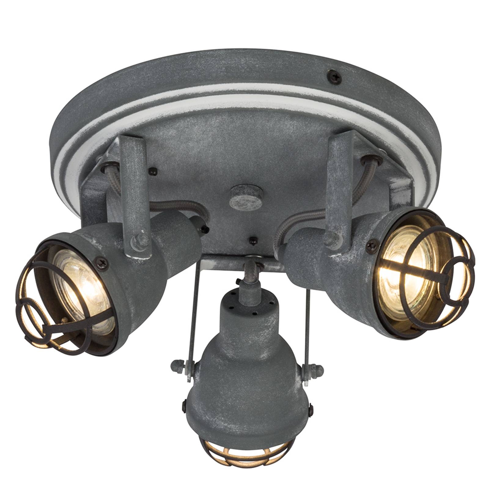 I industridesign - 3 ljuskällor LED-taklampa Bente