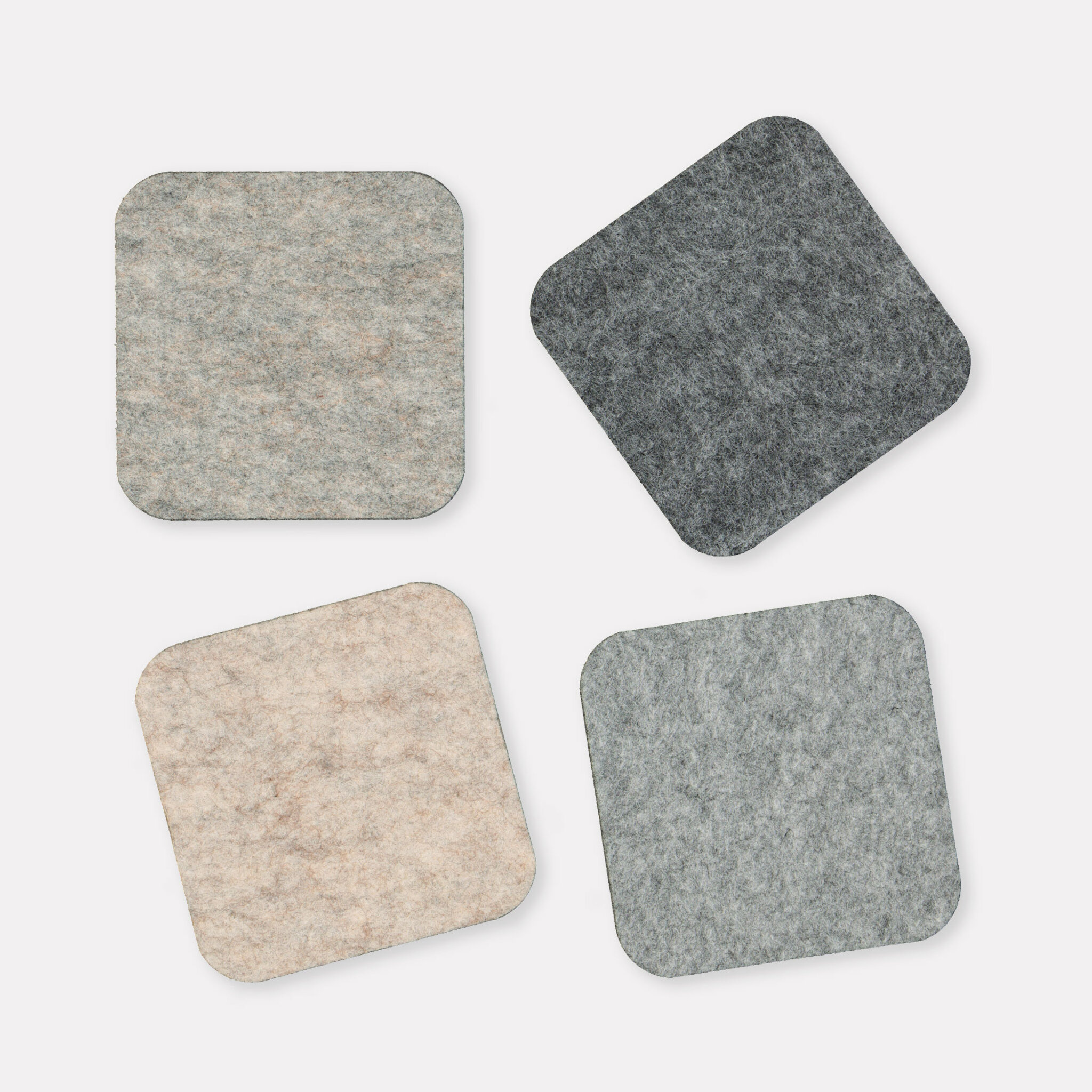 Glasunderlägg i filt FELT, 4-pack, 10X10CM