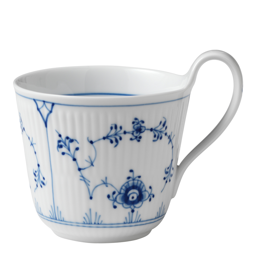 Royal Copenhagen - Blue Fluted Plain Kopp 33 cl högt handtag